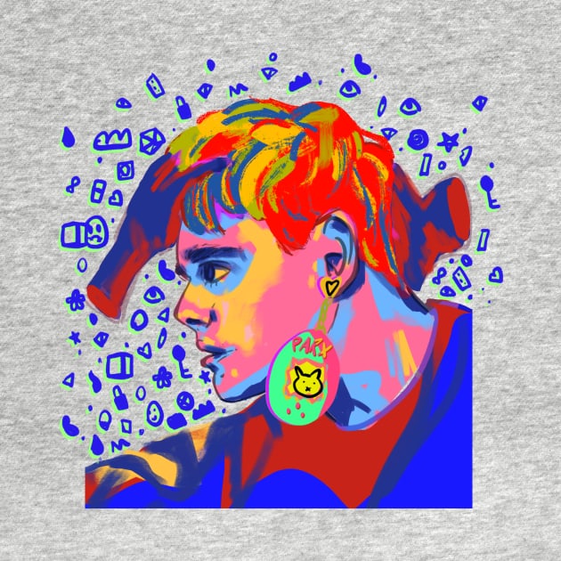 awsten knight rainbow tamagotchi portrait by mol842